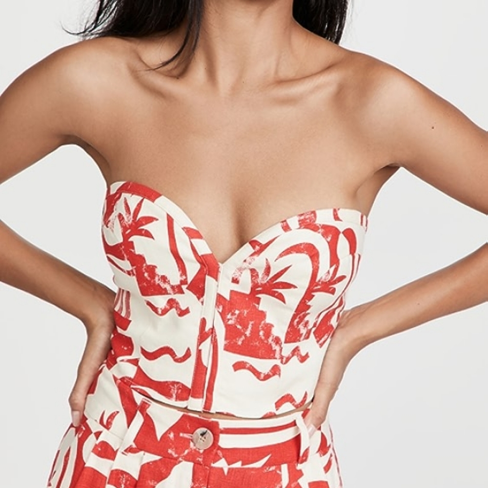 Mara Hoffman Rilynn Top Red Cream